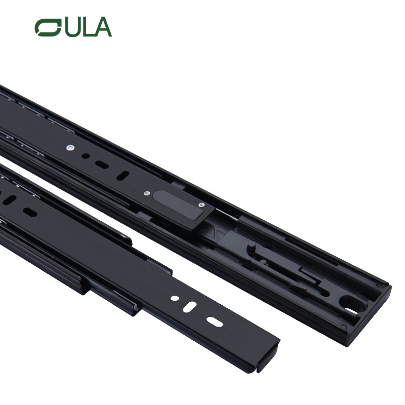 Canal de cajón de 45 mm de ancho de alta resistencia personalizado Zinc/Black Push Open Muebles Muebles de muebles