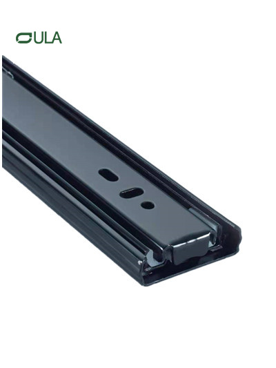 Controles modernos de cajón de acero negro de 45 mm con rodamiento de bolas de hierro para la cocina y muebles G