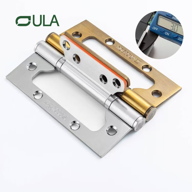 Estilo moderno de 3.0 mm de espesor Bisagra de rubor de acero con acabado satinado para puertas de hierro de madera de 4 pulgadas de 4 pulgadas Ventanas para el hotel de baño
