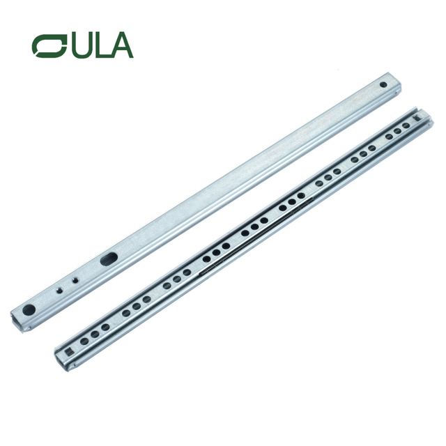 Fabricación profesional 2 toboganes de cajón plegable 17 mm Slim Teles de cajón del canal telescópico