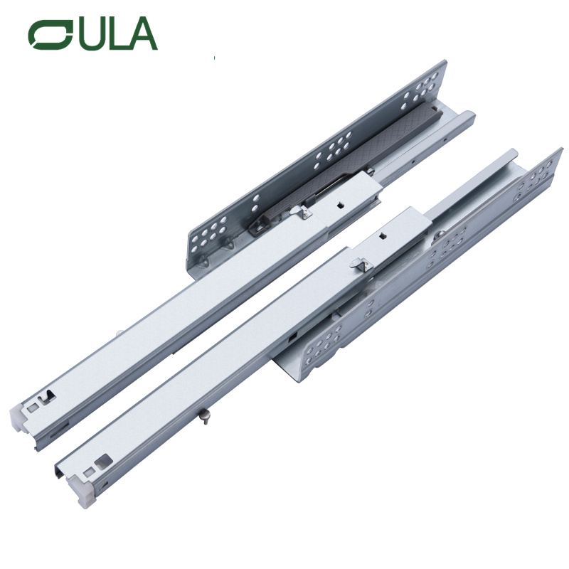 Extensión completa de acero inoxidable de 45 mm Cajón telescópico de 3 plegables Slide S4501 para el dormitorio Muebles de gimnasio de comedor de cocina