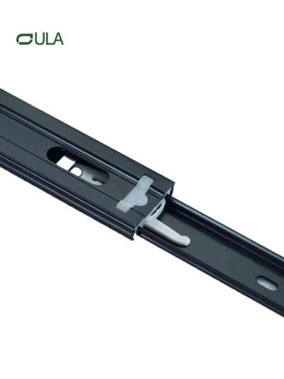 Controles modernos de cajón de acero negro de 45 mm con rodamiento de bolas de hierro para la cocina y muebles G