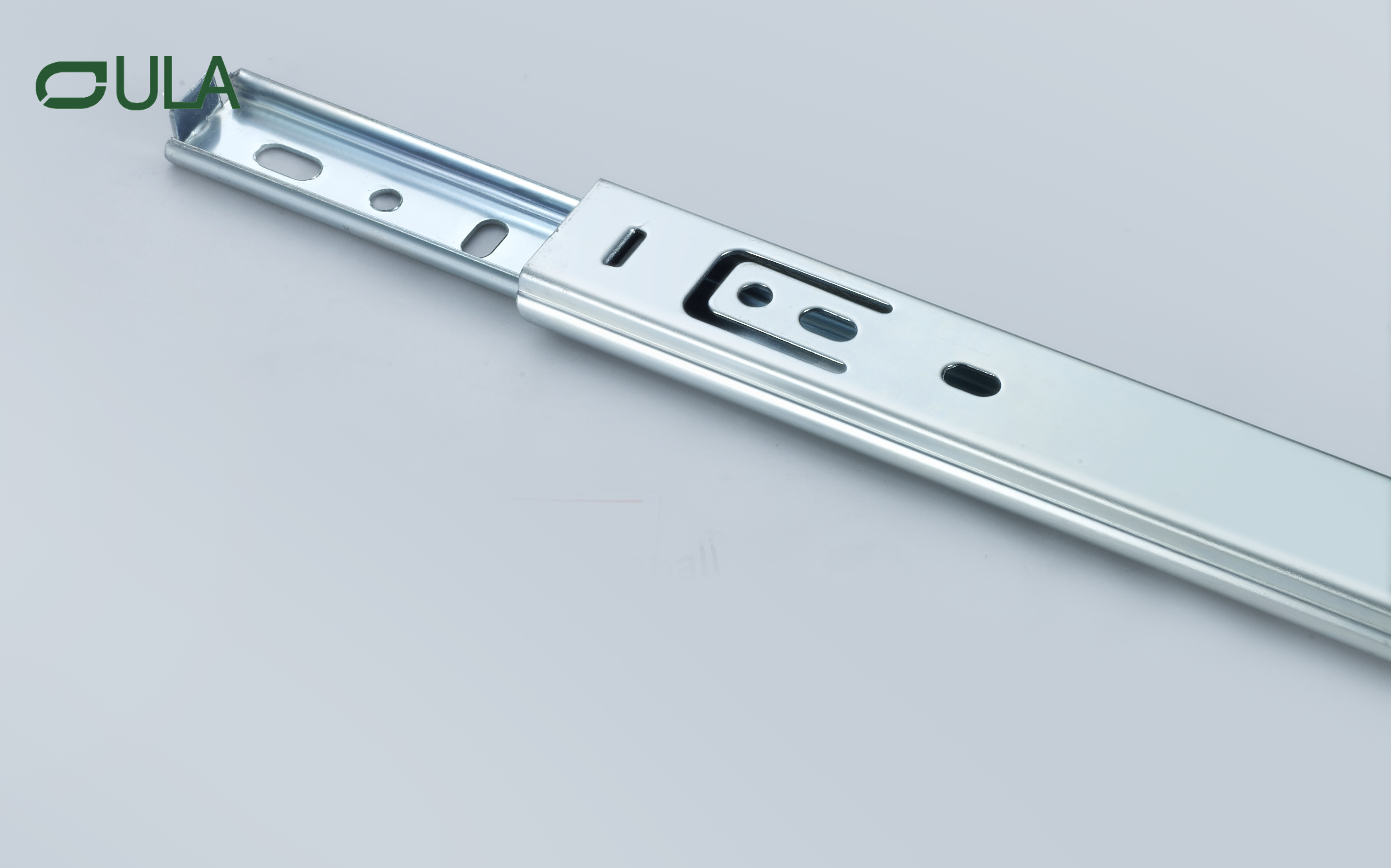 Cajón telescópico de 10-16 pulgadas Cajón deslizante Rarester de montaje inferior Roya de bolas de 27 mm Riel deslizante