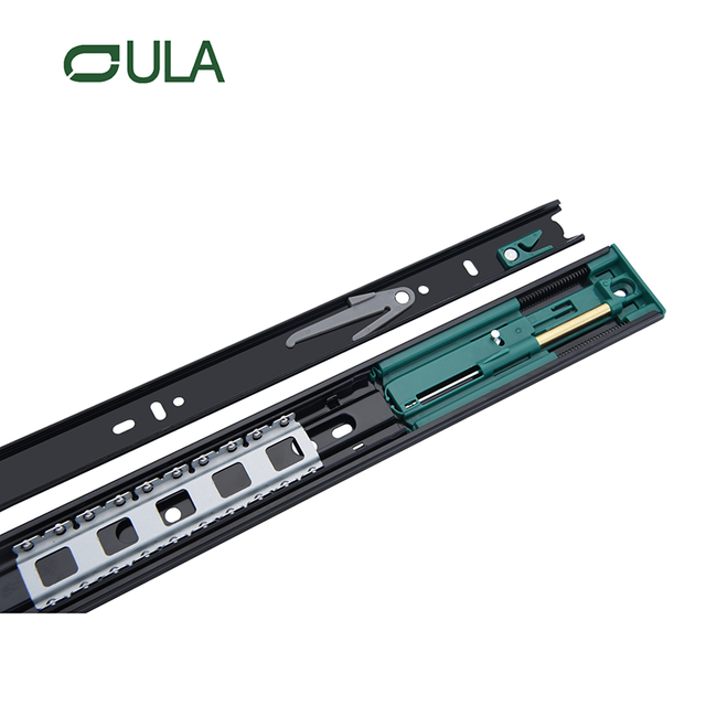 Fabricación profesional de 45 mm Rodamiento telescópico de bolas suaves Canterfil de cierre de cajones de reducción de servicio pesado para almacén de hoteles de cocina