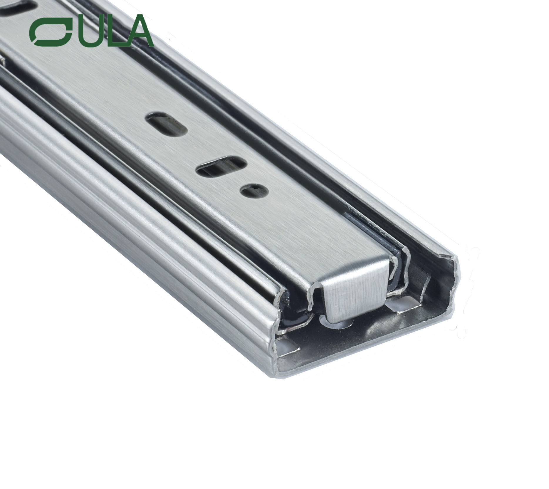 Venta caliente canal telescópico Cajón de acero inoxidable Diapositiva Cajón de rodamiento de bolas de 35 mm Rarestro de deslizamiento
