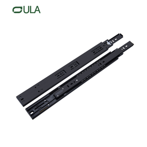 Hardware de muebles del fabricante de China 3 pliegues 45 mm de negro y zinc finalización de empuje de servicio pesado Diapositiva