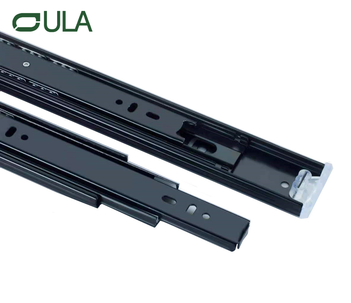 Controles modernos de cajón de acero negro de 45 mm con rodamiento de bolas de hierro para la cocina y muebles G