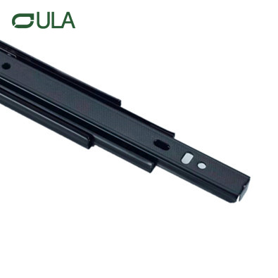 Fabricante OEM Fabricante 40 mm Tobado negro telescópico Diapositiva 3 pliegues Rail deslizante para muebles Diapositivas de servicio pesado para cajón
