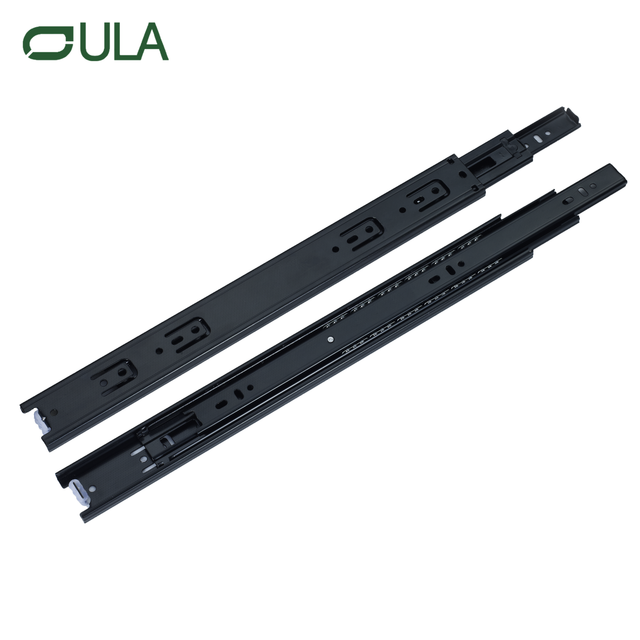 Fabricante 45 mm Diapositiva de cajón de rodamiento de bolas telescópicas al por mayor debajo de toboganes de muebles montados