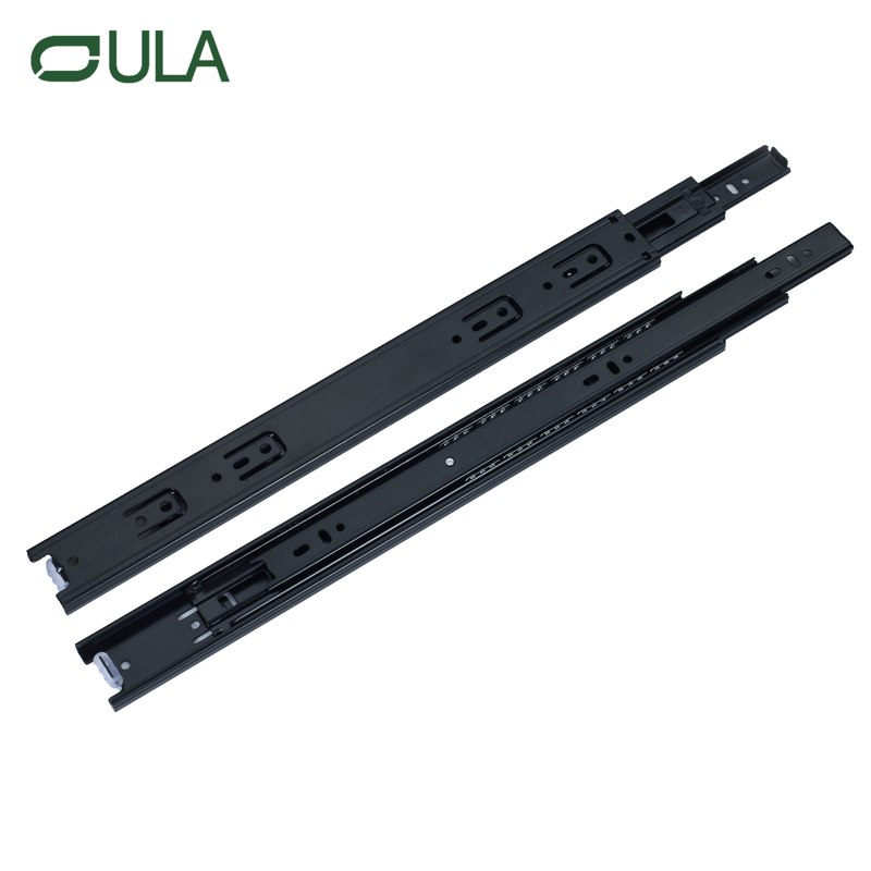 Fabricante 45 mm Diapositiva de cajón de rodamiento de bolas telescópicas al por mayor debajo de toboganes de muebles montados