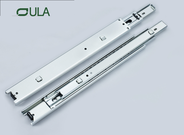 Diapositiva de cajón de diseño OEM de fábrica 16 pulgadas con ganchos de 45 mm con riel de deslizamiento de ganchos de servicio pesado para muebles