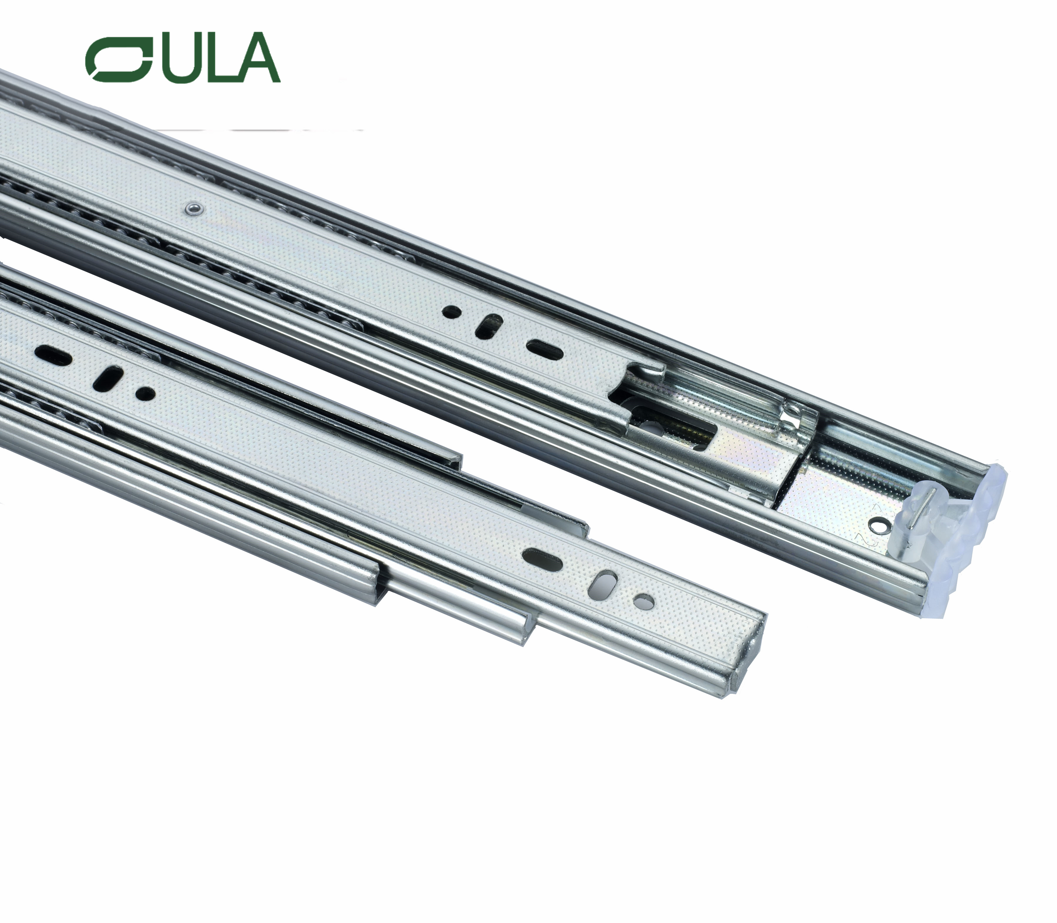 Diapositiva de rodamiento de bolas de espesor estándar de 45 mm de 45 mm Cajón de rodamiento de 40 kgs Cajón de extensión de servicio pesado Rail deslizante
