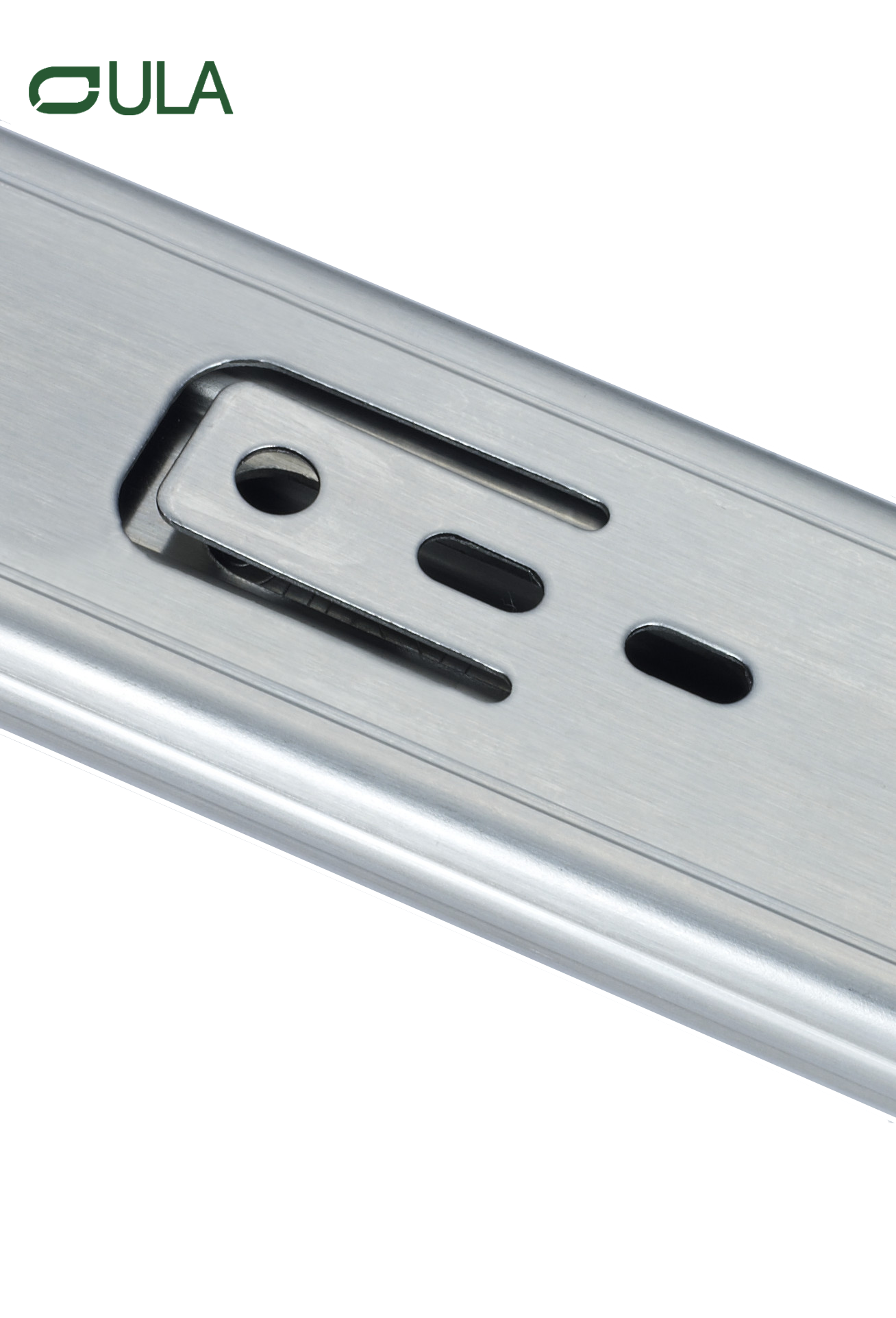 45 mm Triple Fold Extensión completa Telescópico Cajón de acero inoxidable Muebles de riel de tobogán para gabinetes de oficina
