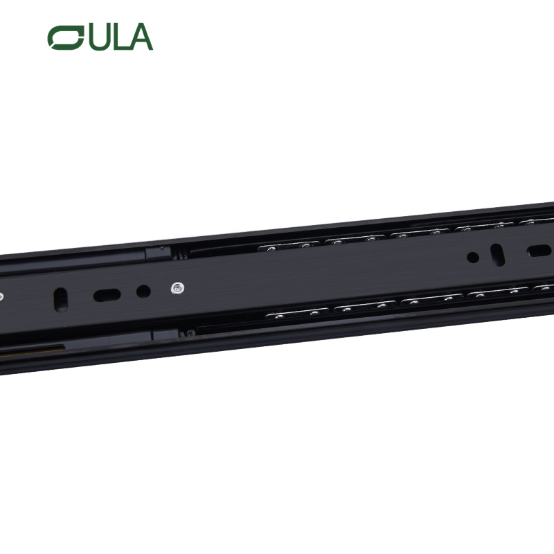 Canal de cajón de 45 mm de ancho de alta resistencia personalizado Zinc/Black Push Open Muebles Muebles de muebles