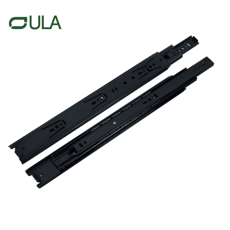 Toboganes de cajón de acabado con lana negra con rodamiento negro