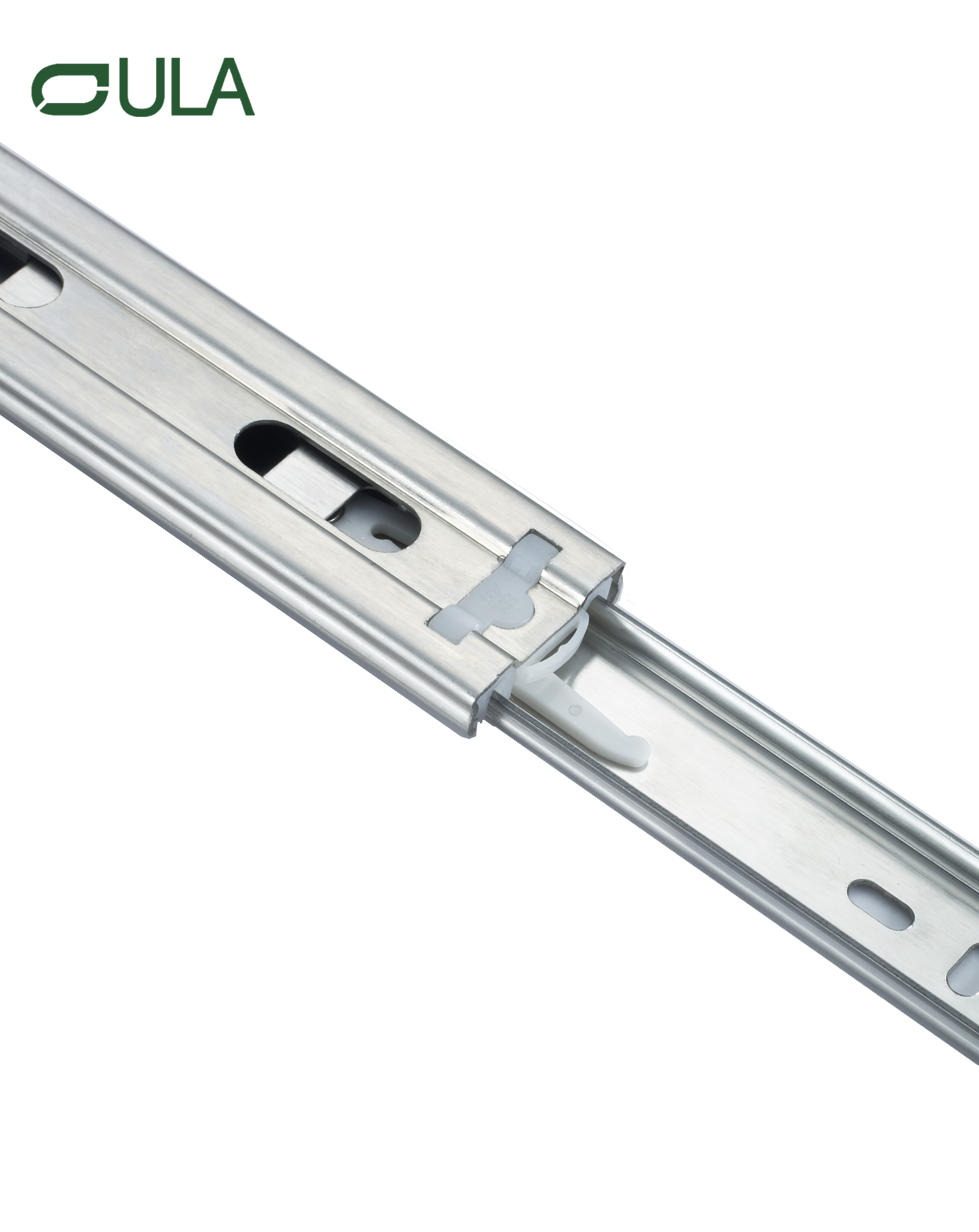 45 mm Triple Fold Extensión completa Telescópico Cajón de acero inoxidable Muebles de riel de tobogán para gabinetes de oficina
