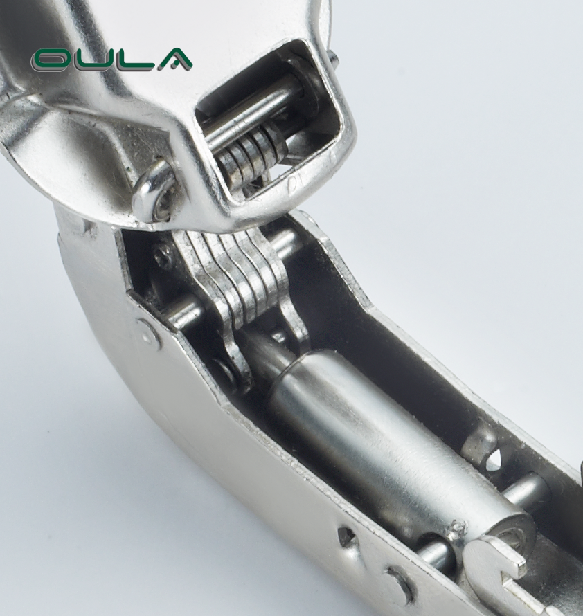 Bisagras de muebles de 90 grados Corner Soft Close Iron Clip en bisagra hidráulica especial para gabinete