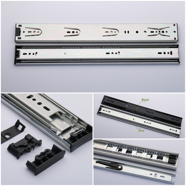 Fábrica Alta calidad Custom de 50 mm Extensión triple Diapositiva de cajón de servicio pesado Diapositiva de cajones de alta temperatura
