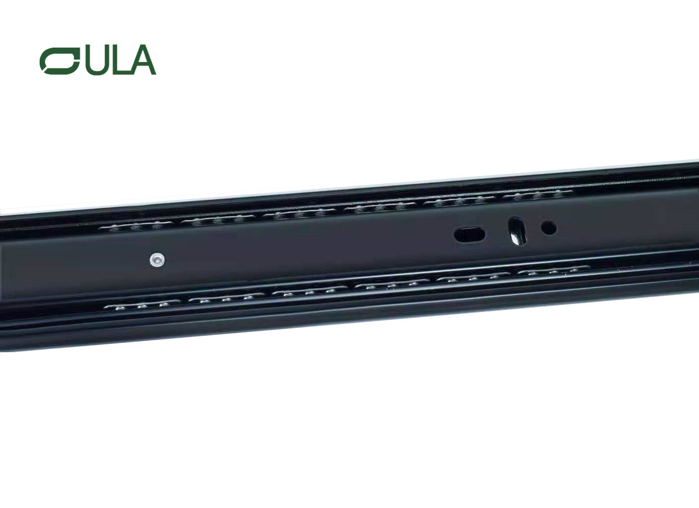 Controles modernos de cajón de acero negro de 45 mm con rodamiento de bolas de hierro para la cocina y muebles G