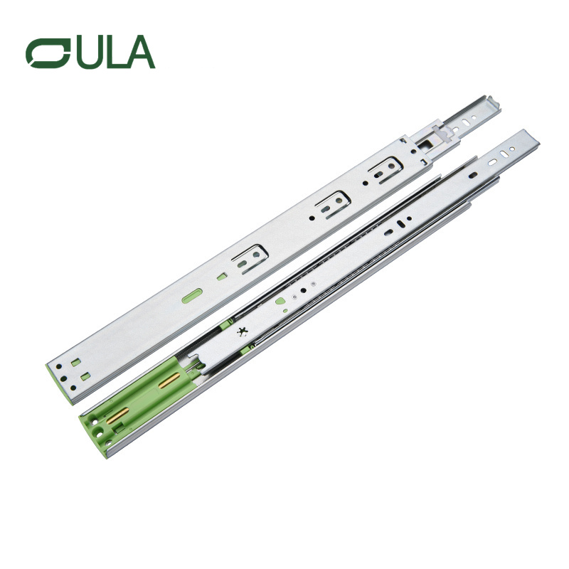 Material de Shanghai Acabado de zinc negro Soft Telescópico Cerrar Cajón de 45 mm Dranvías Riestras Cajón de cajas de la oficina Cajón Tobogán