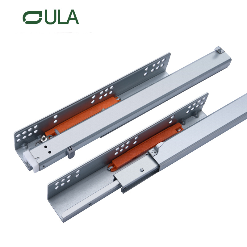 Herrajes para muebles, corredera para cajón abierta con empuje bajo encimera